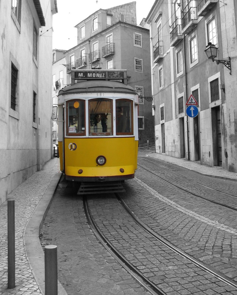 Tram in Lissabon