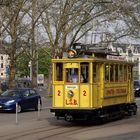 Tram Museum Zürich - LSB 2 mit Postrolli Z2 am Bellevue in Zürich