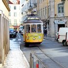 Tram No 28 in Lisbon, Portugal