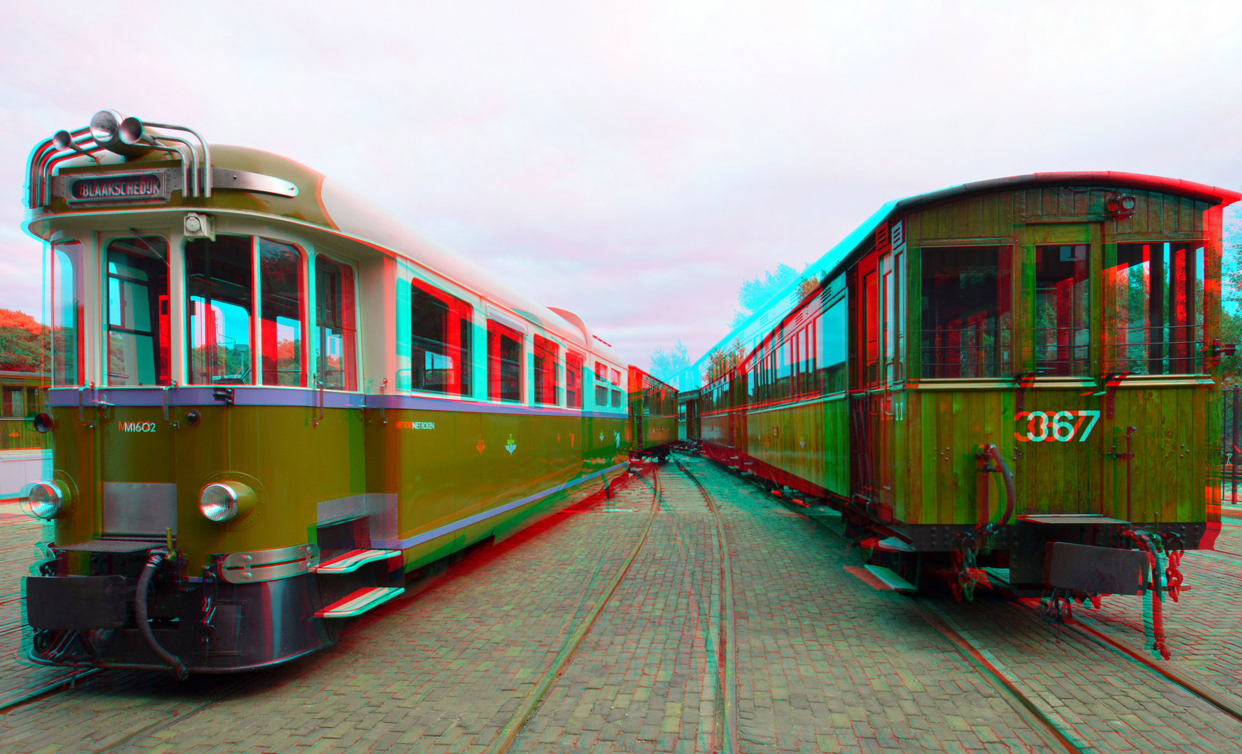 trammuseum RTM Ouddorp 3D anaglyph