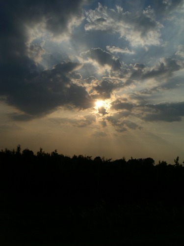 tramonta al autostrada