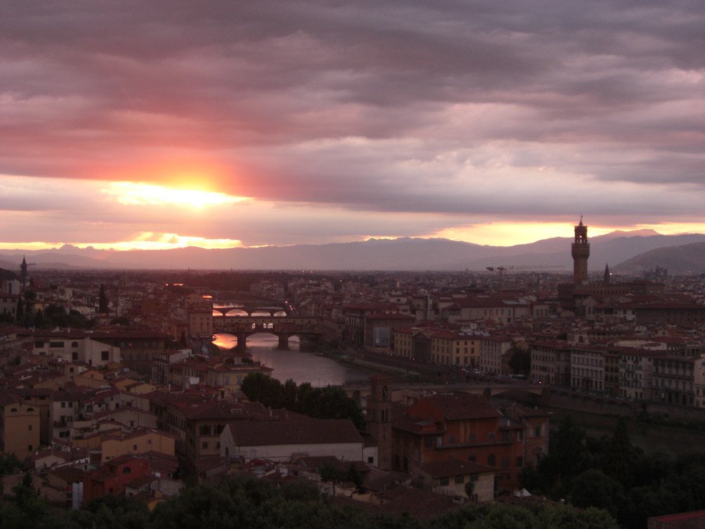 tramonto a Firenze