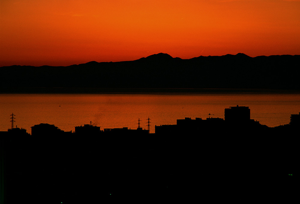 Tramonto a Genova