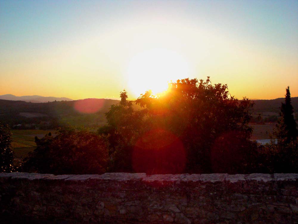 Tramonto a Pieve a Presciano