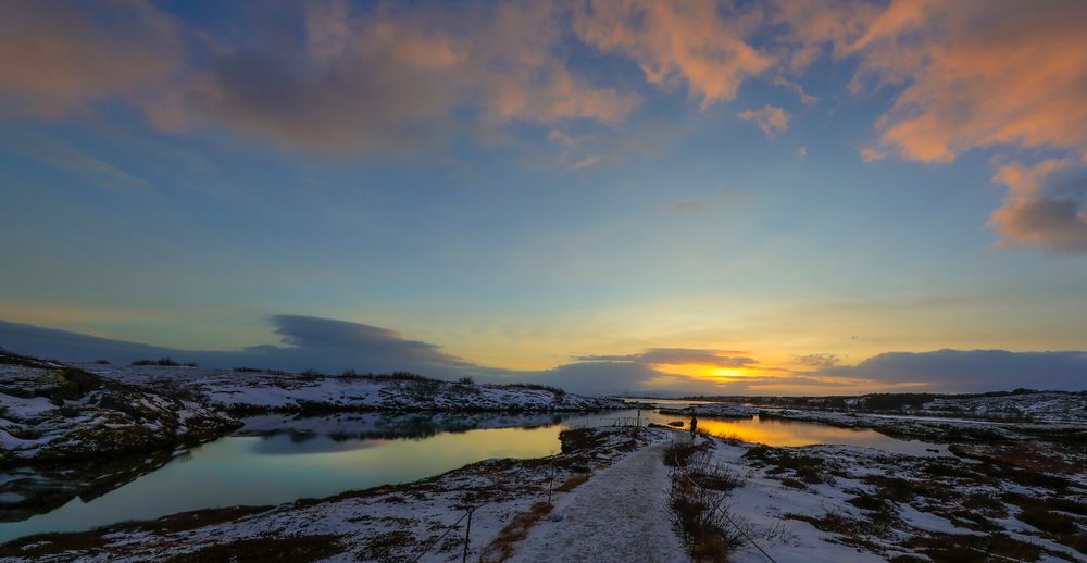 Tramonto a Pingvellir