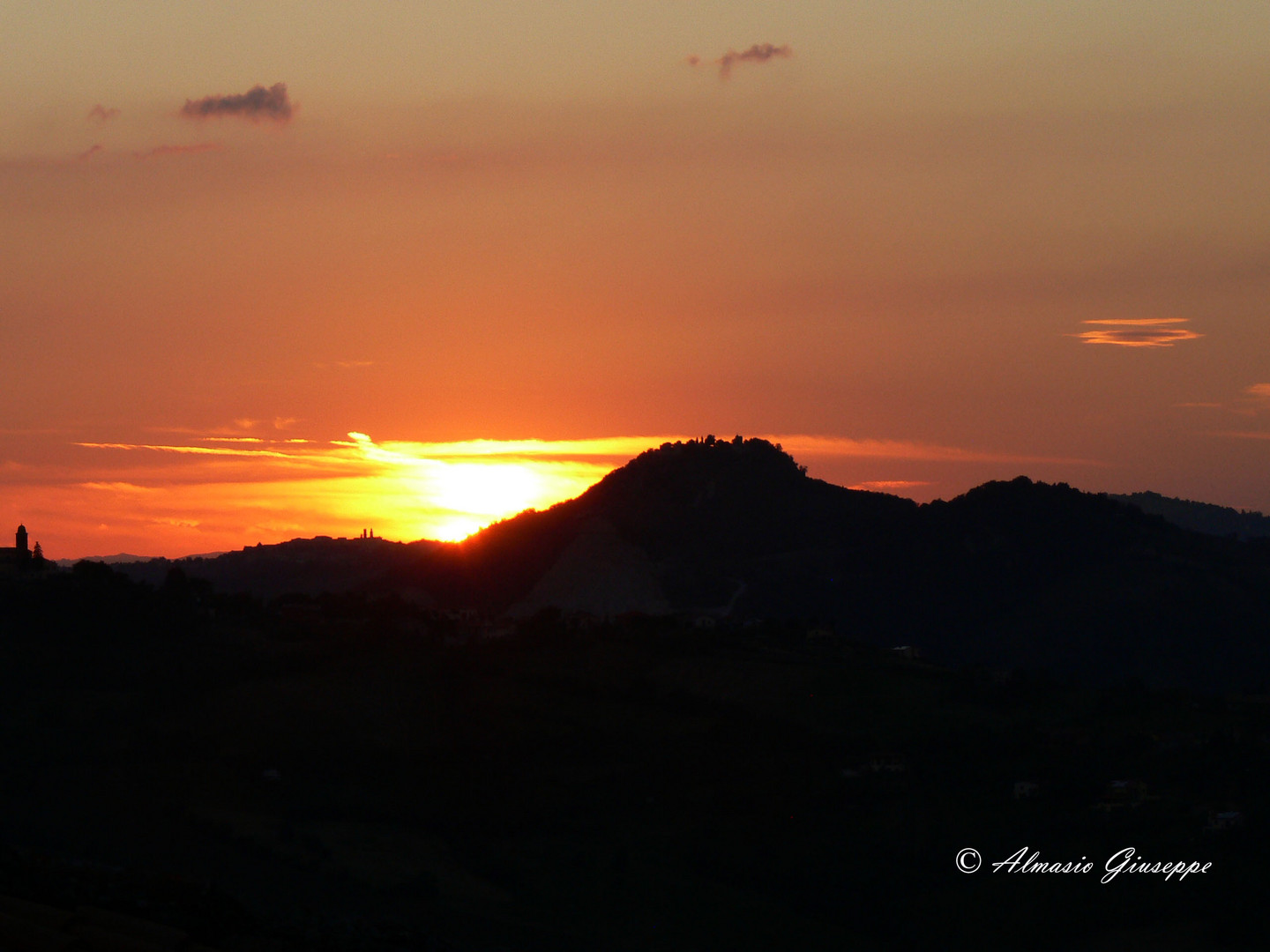 Tramonto a Verucchio (Ar)