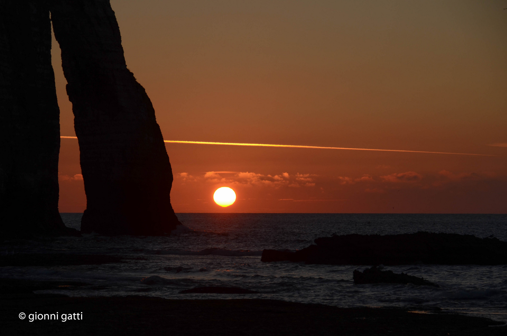 Tramonto ad Etretat, Normandia.