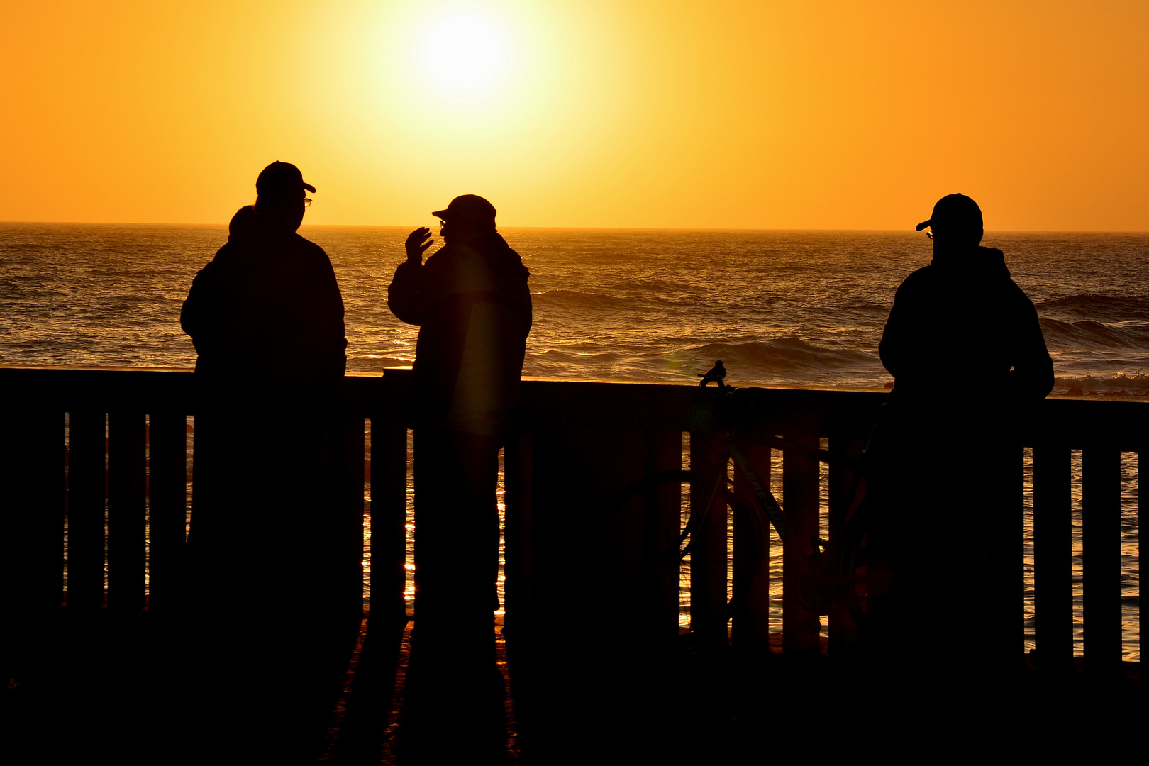 tramonto al pontile di Ostia