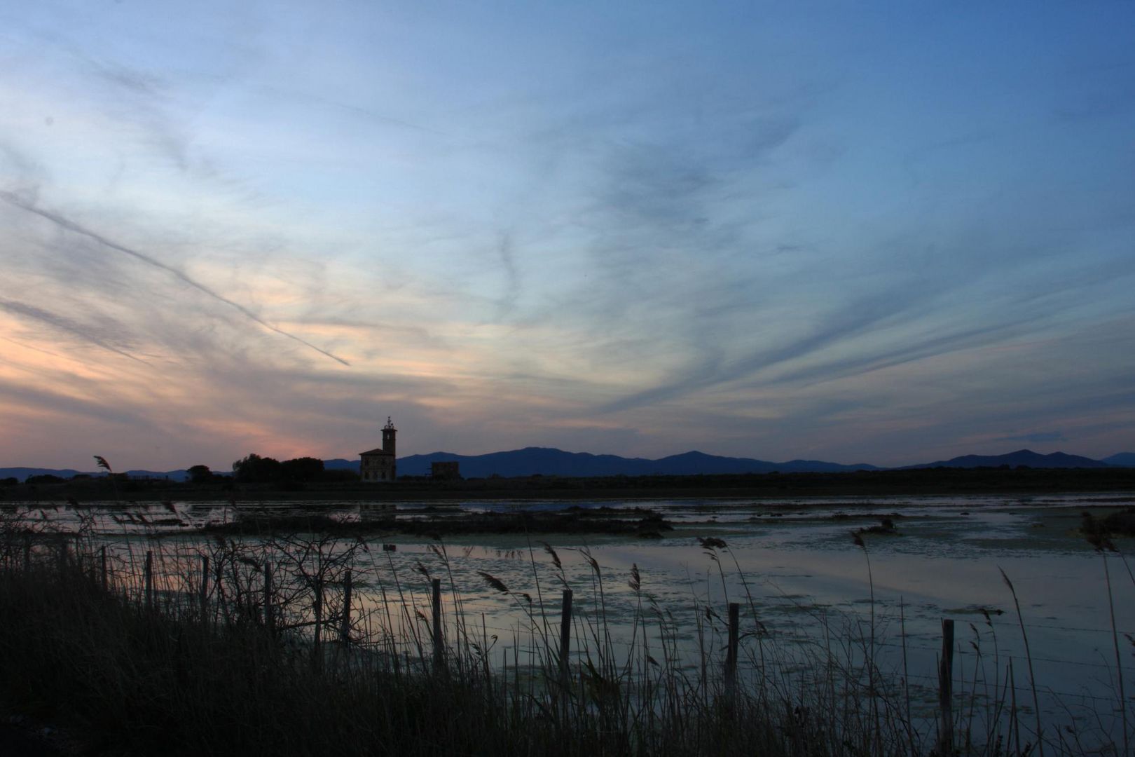 Tramonto alla palude della Trappola