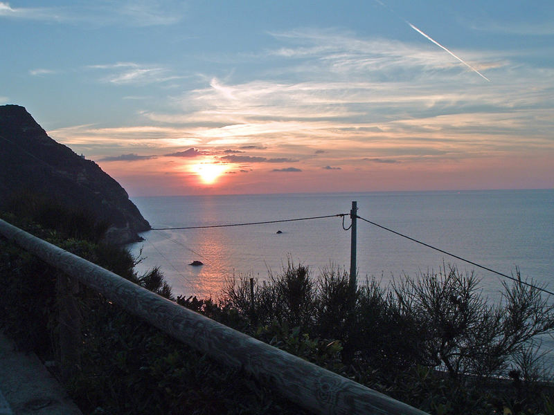 Tramonto alle Cinqueterre