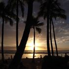 tramonto alle Hawaii
