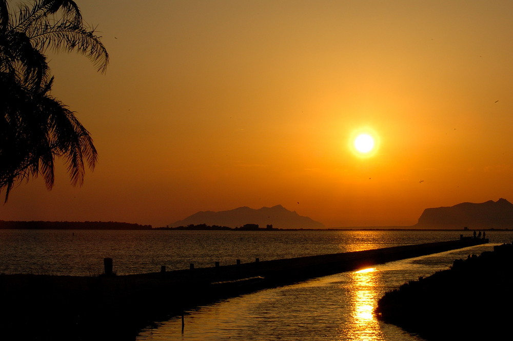 tramonto alle Saline