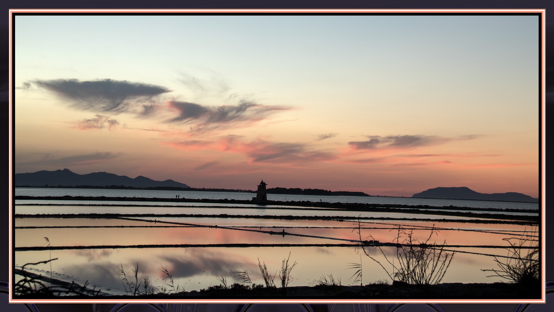 tramonto alle saline marsala