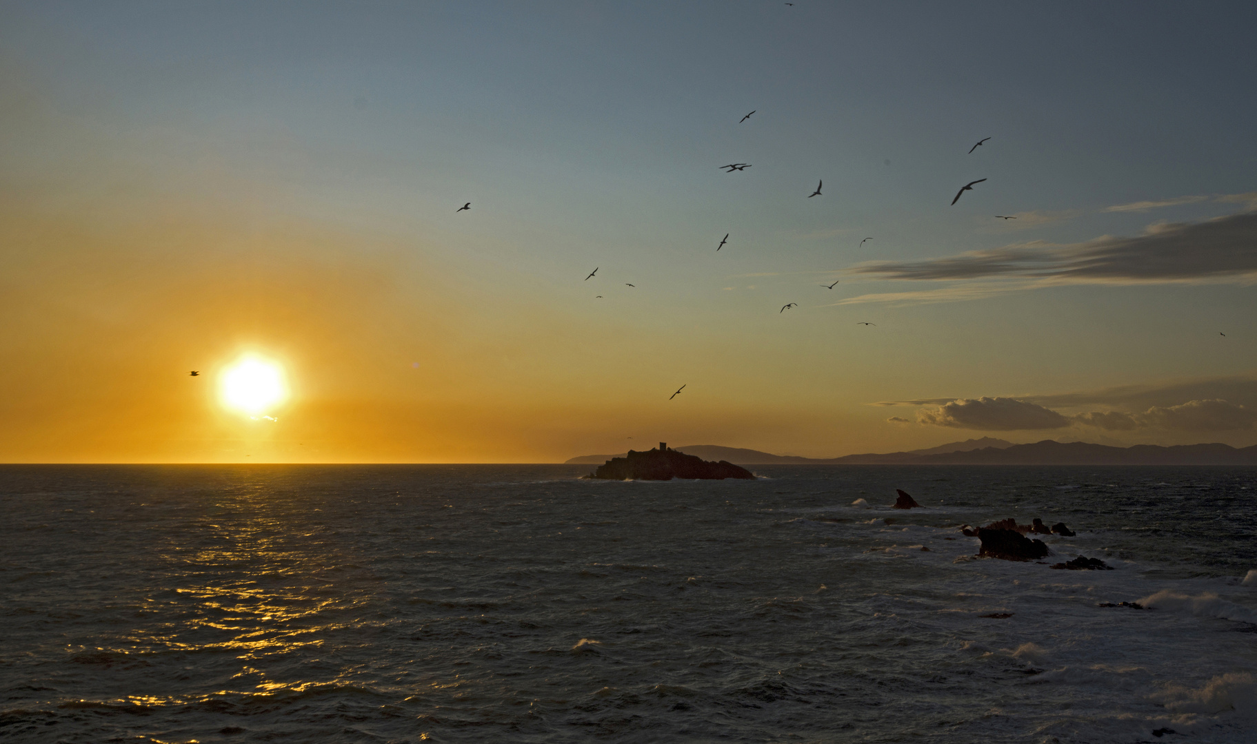 Tramonto all'isola dello Sparviero