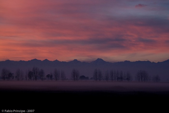 Tramonto autunnale vercellese