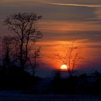 ...tramonto con la prima neve...