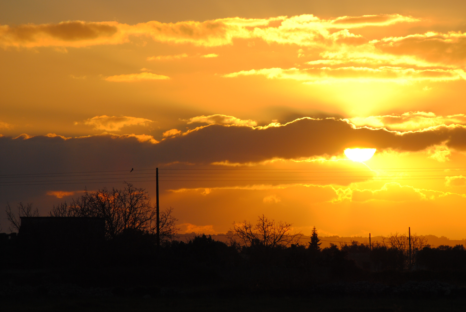 Tramonto con Pentagramma e nota