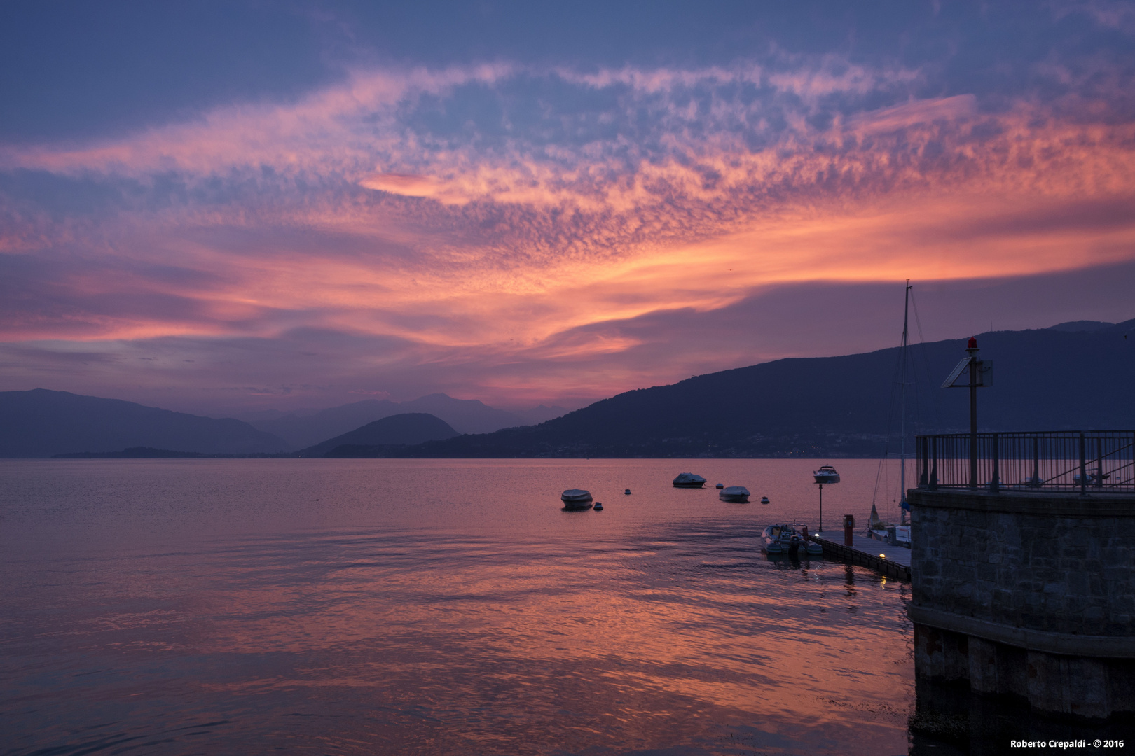 Tramonto da Caldè, lago Maggiore