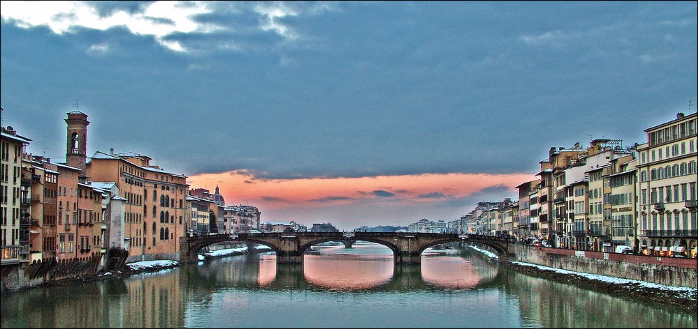 tramonto da ponte vecchio