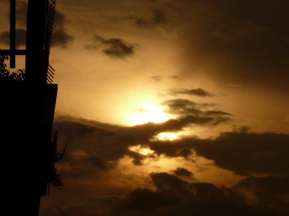 tramonto dal balcone