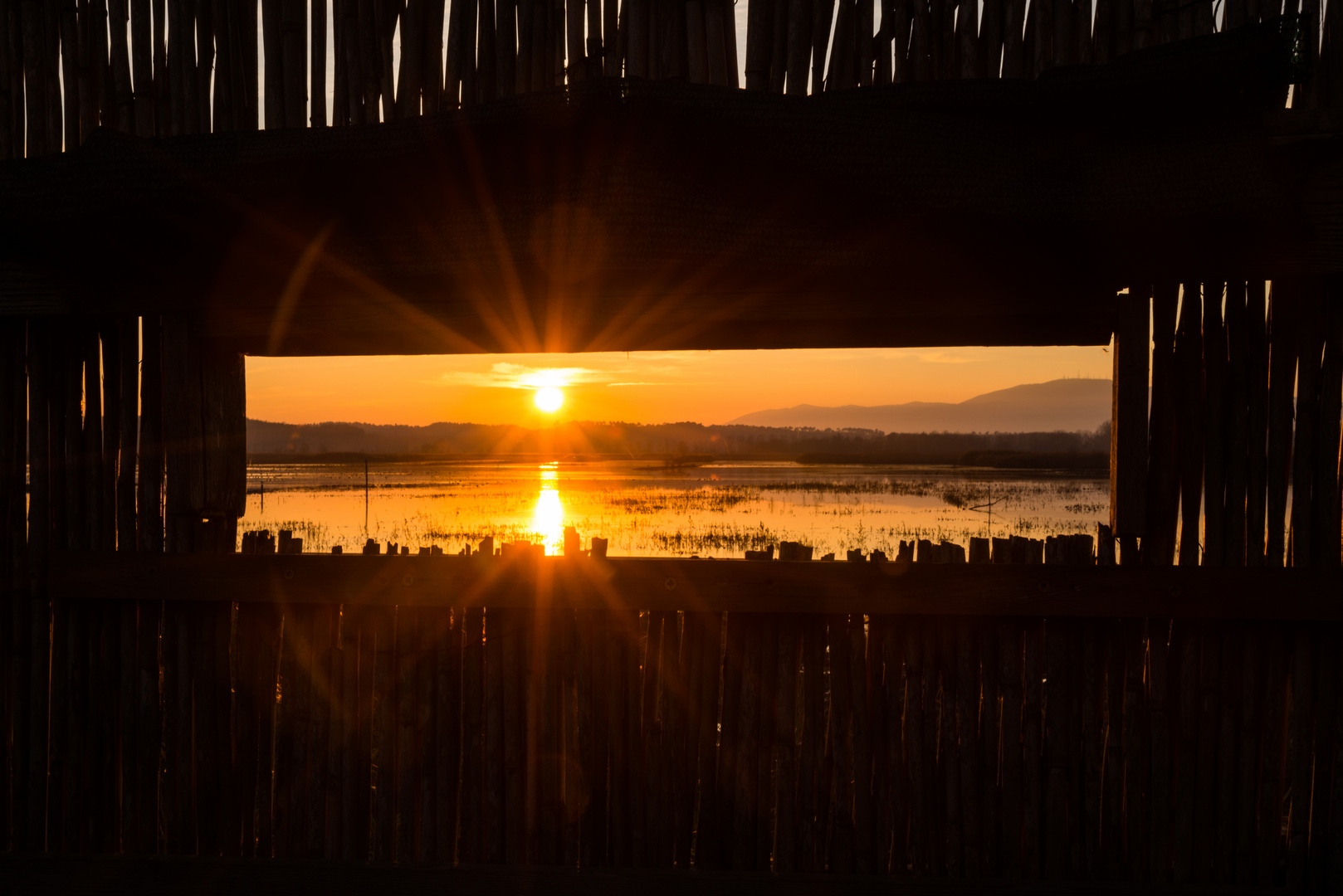 tramonto dal capanno