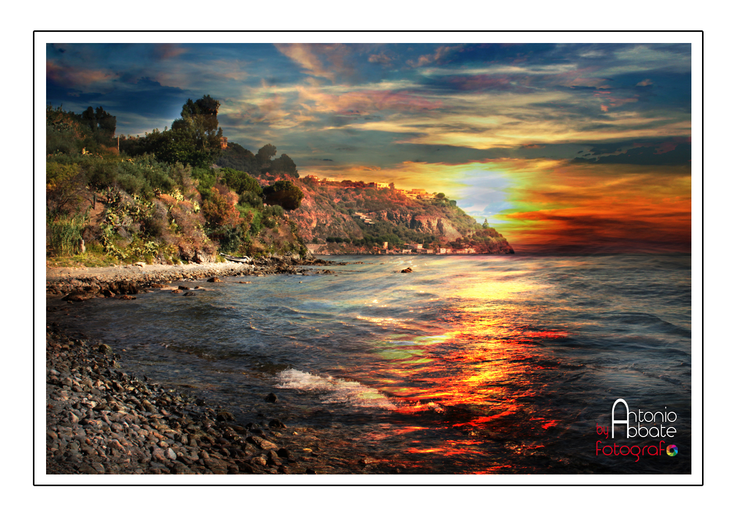 Tramonto dalla spiaggia di Milazzo