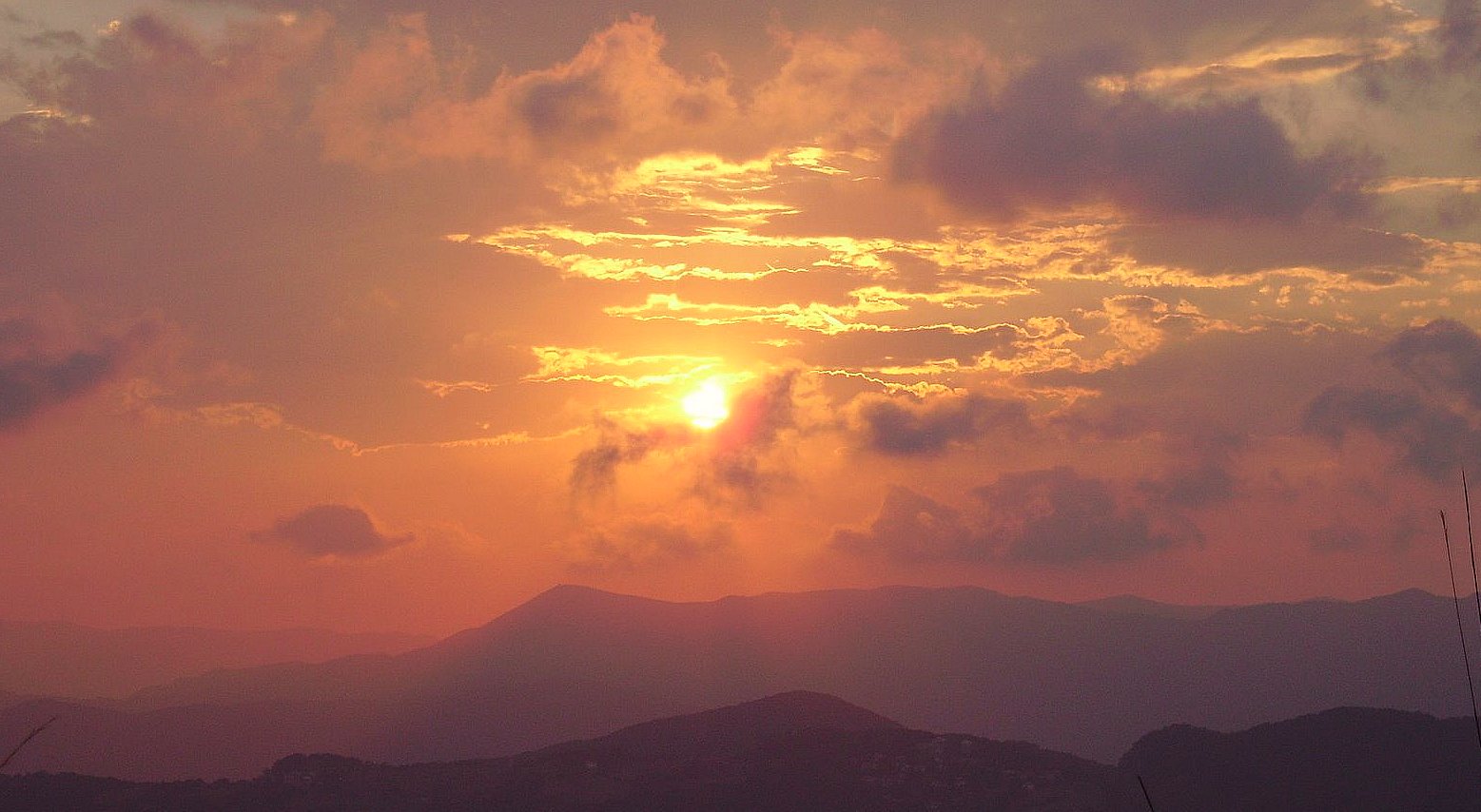 tramonto dalle colline