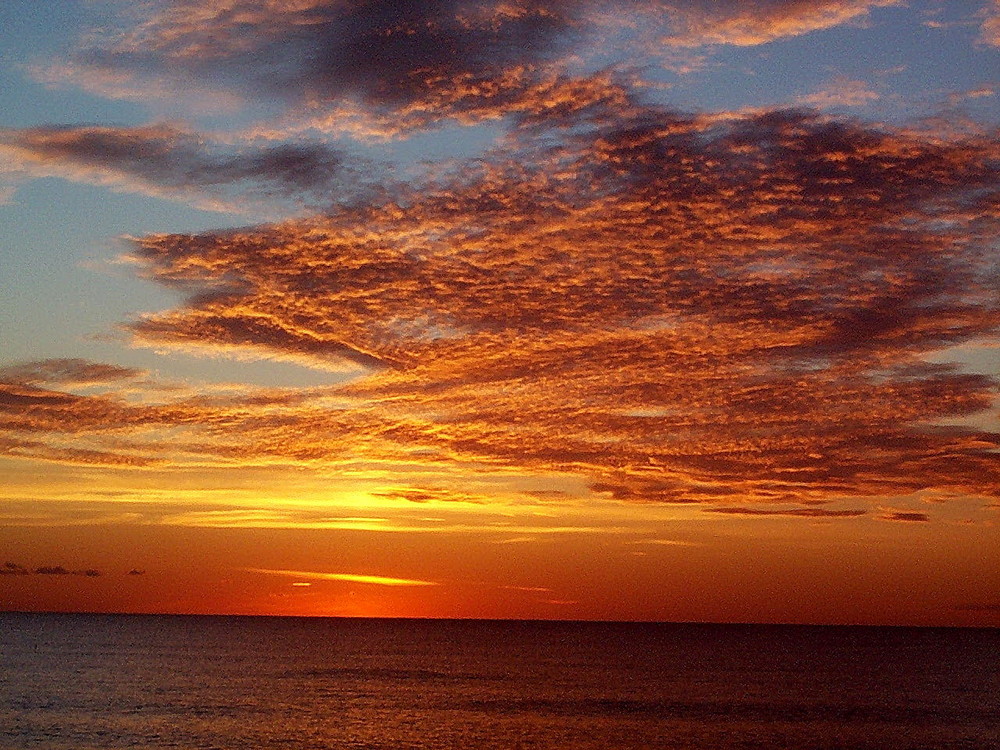 tramonto davanti a Marina di Pisa