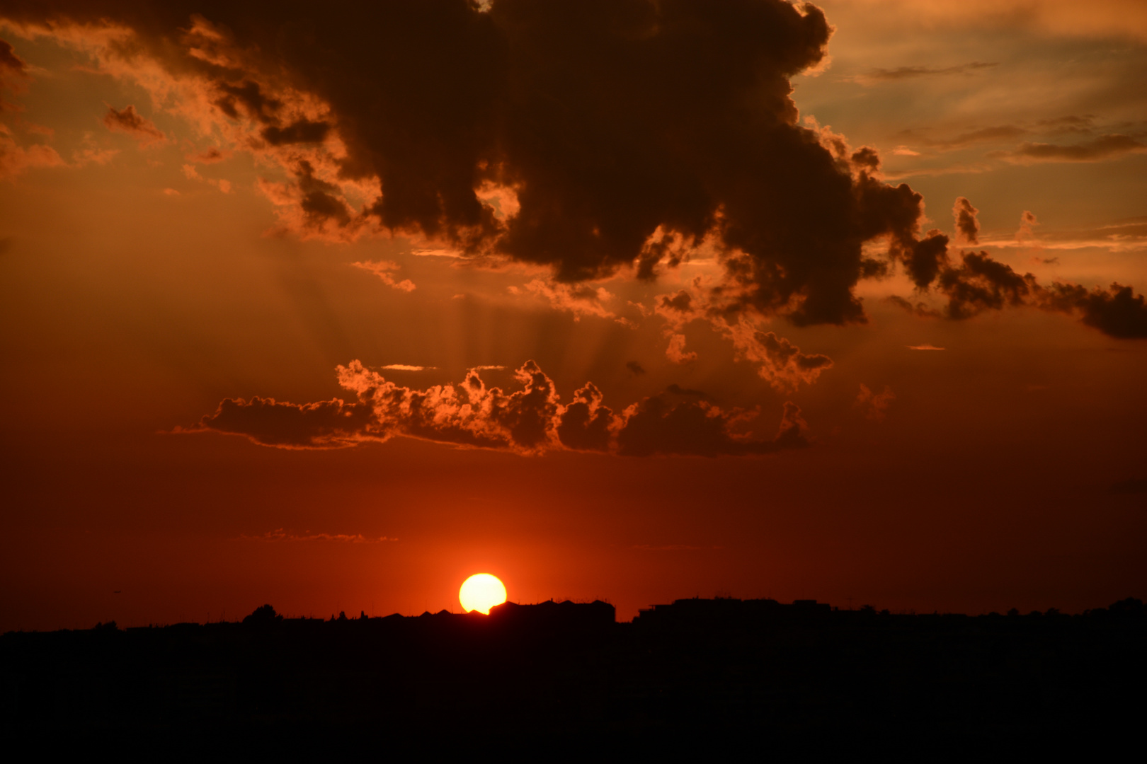 Tramonto del sole a Roma