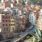 tramonto di colori alle cinqueterre