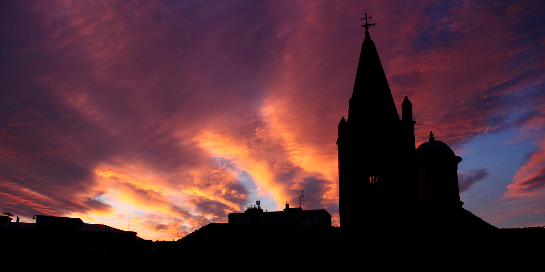 Tramonto di fuoco su S.Rocco