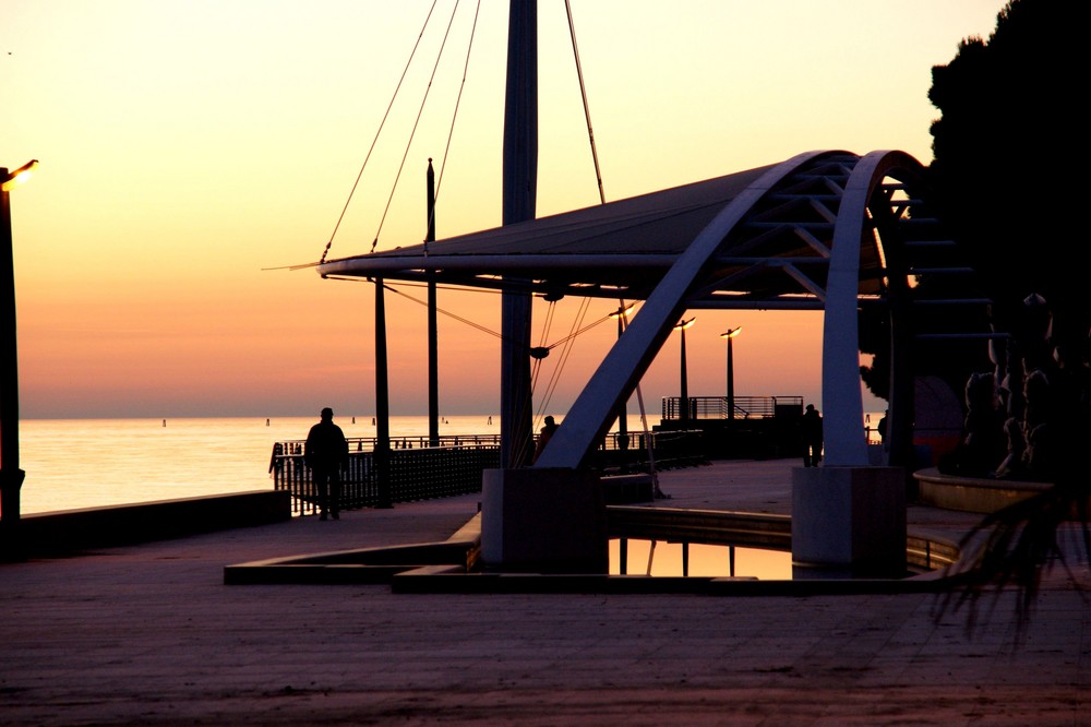 tramonto, diga di grado