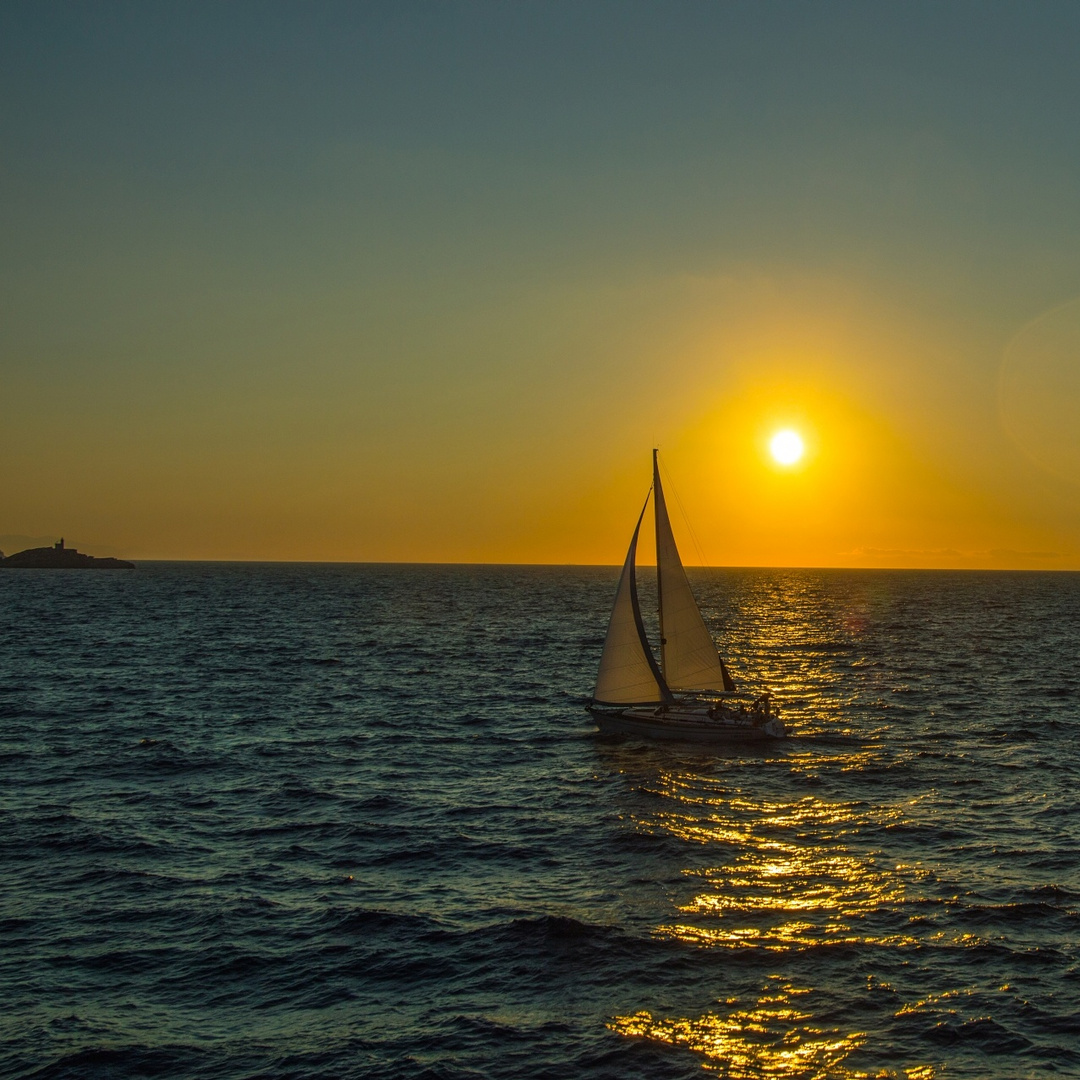 Tramonto durante traversata Elba