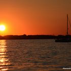 Tramonto estivo dal porto di Rimini