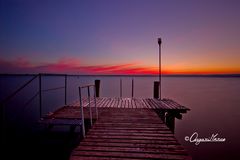 tramonto freddo di temperatura ma caldo d'atmosfera