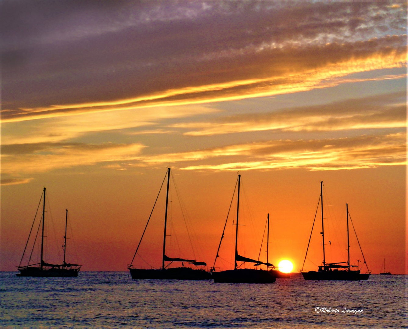 Tramonto in barca