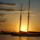 tramonto in barca a vela
