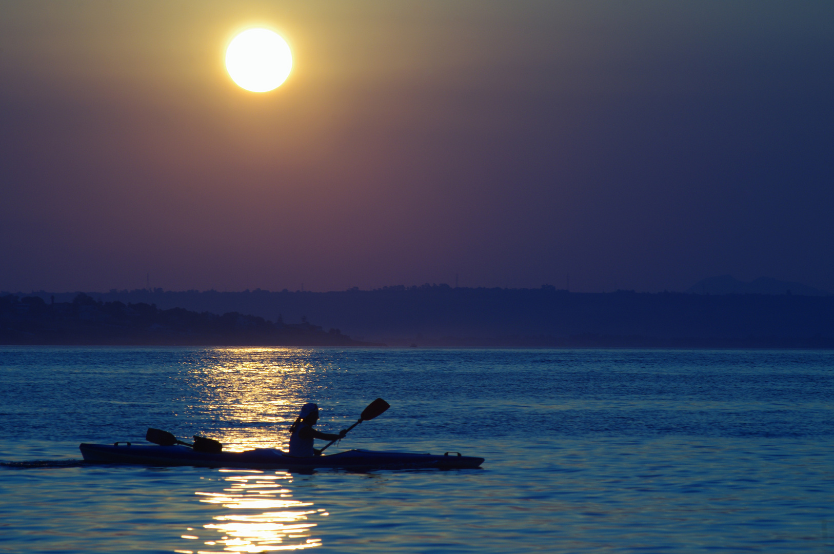 Tramonto in canoa