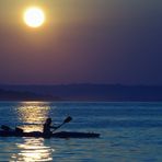 Tramonto in canoa