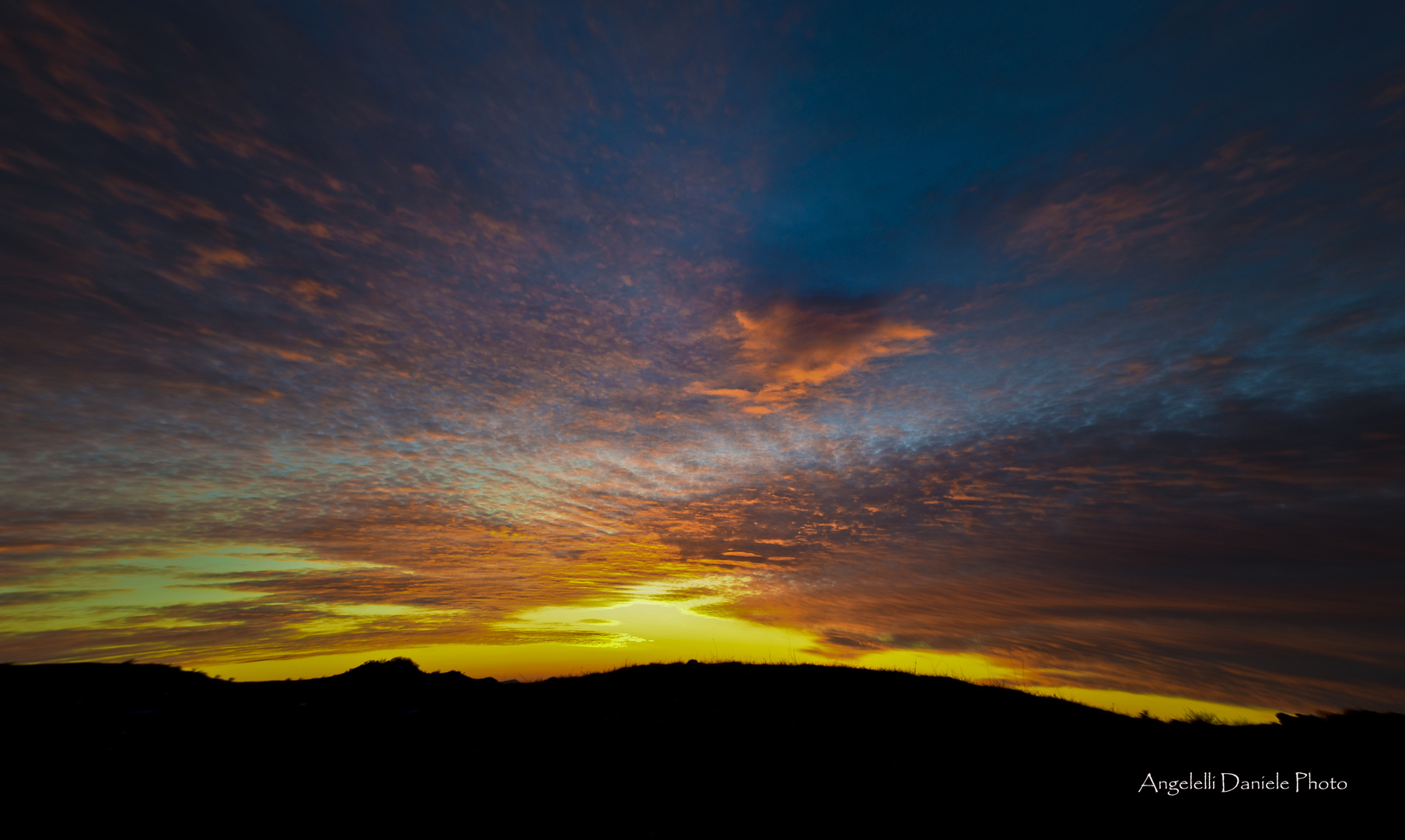 tramonto in montagna