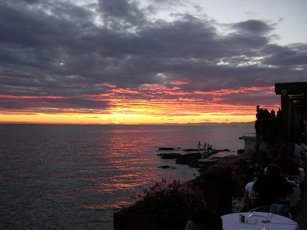 tramonto in terrazza