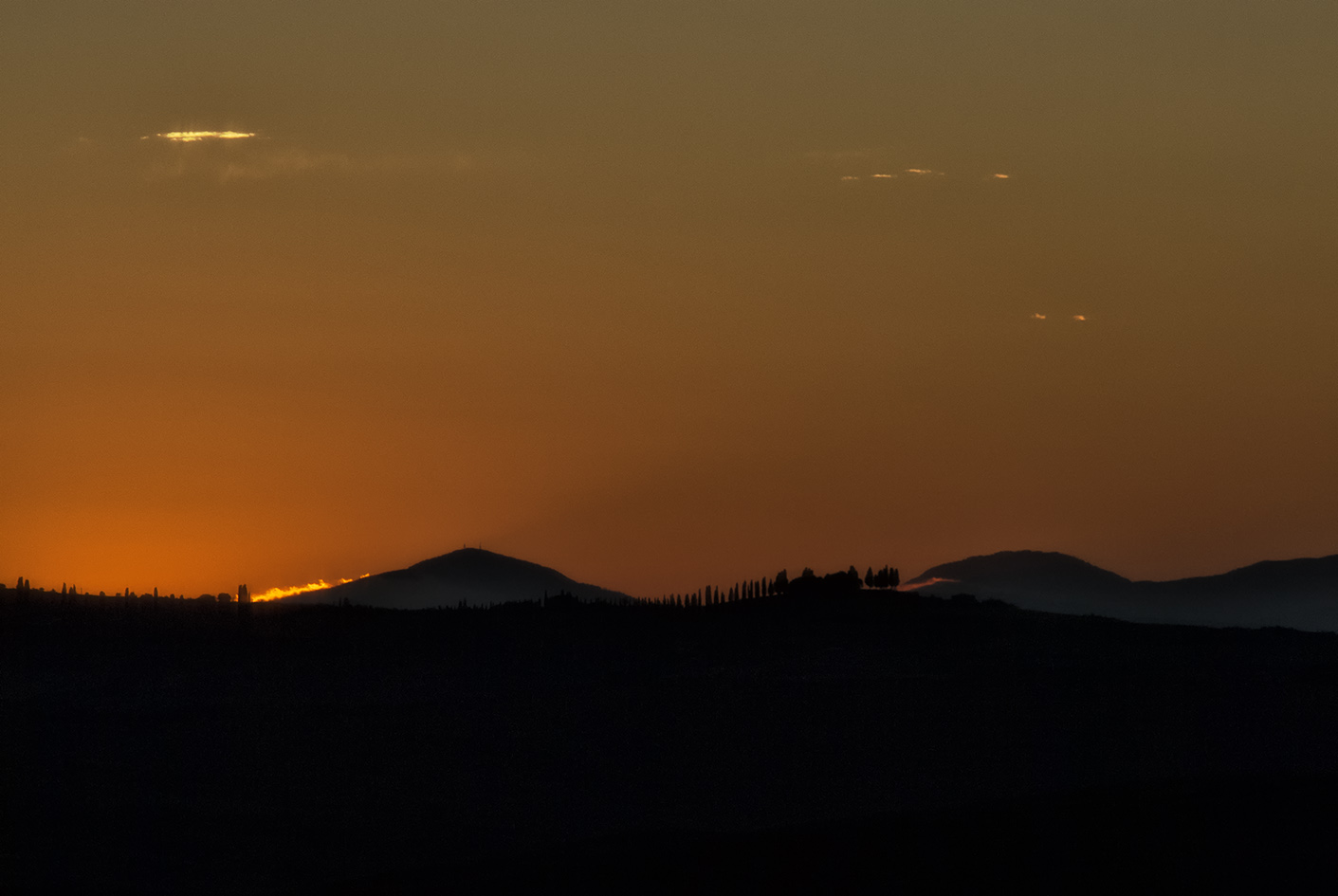 Tramonto in Val d'Orcia