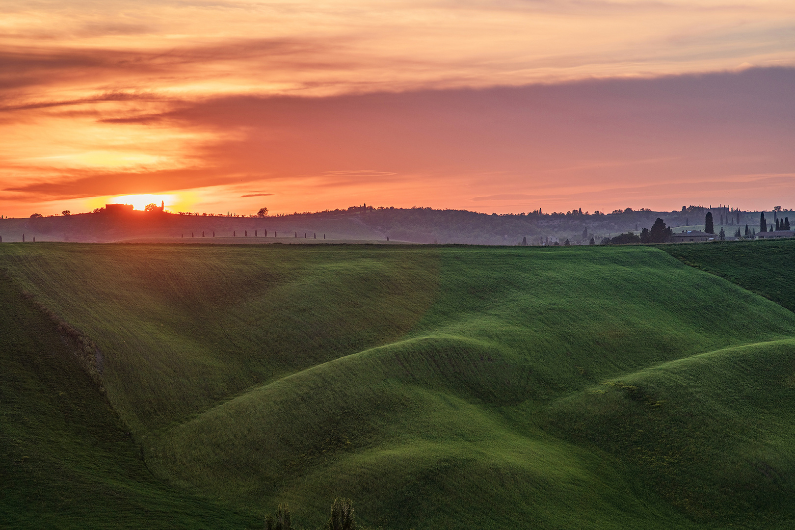 Tramonto in Val D'orcia