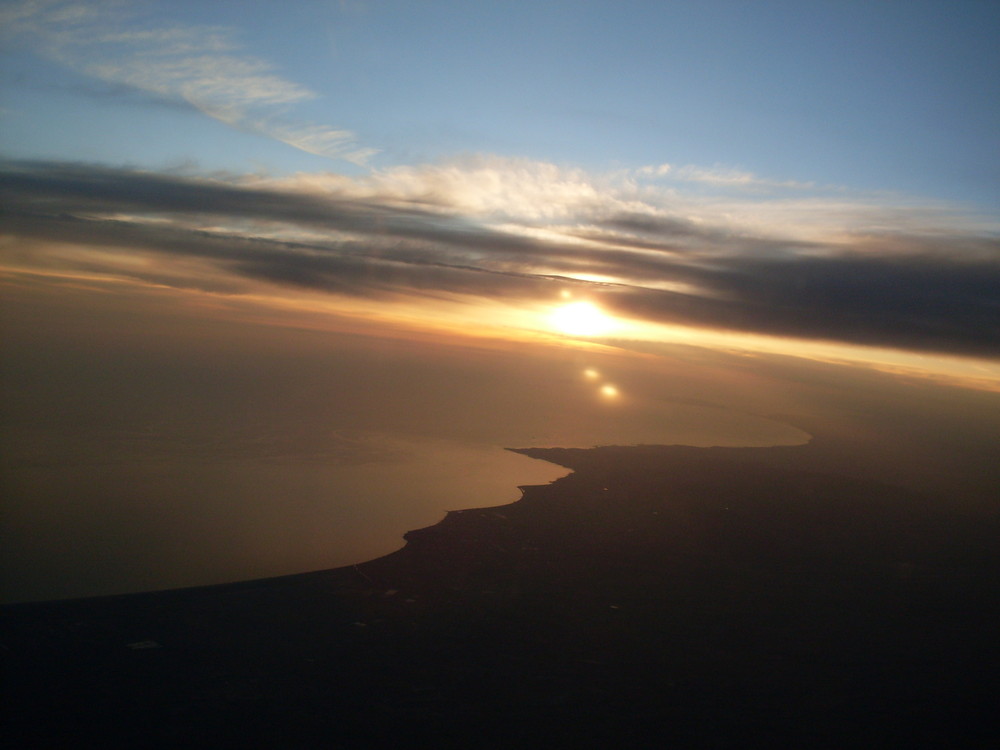 ...tramonto in volo...