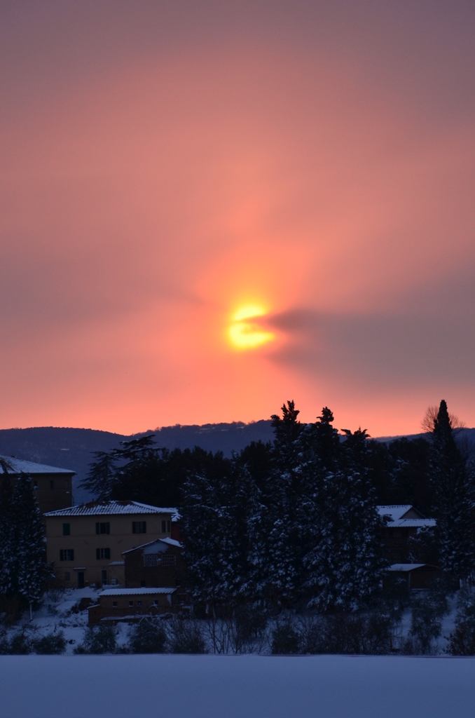 Tramonto innevato