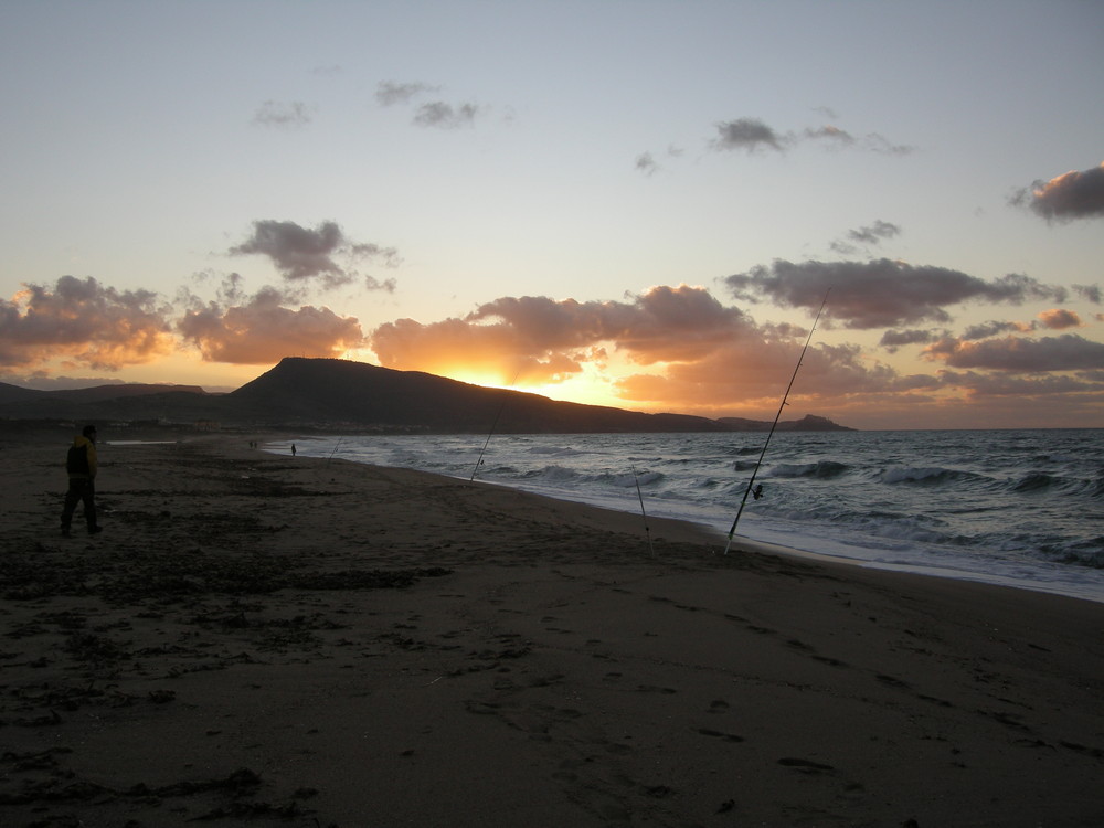 tramonto invernale su castelsardo