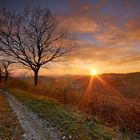 Tramonto invernale sulle colline Parmensi