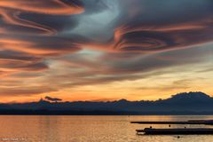 Tramonto, lago di Varese