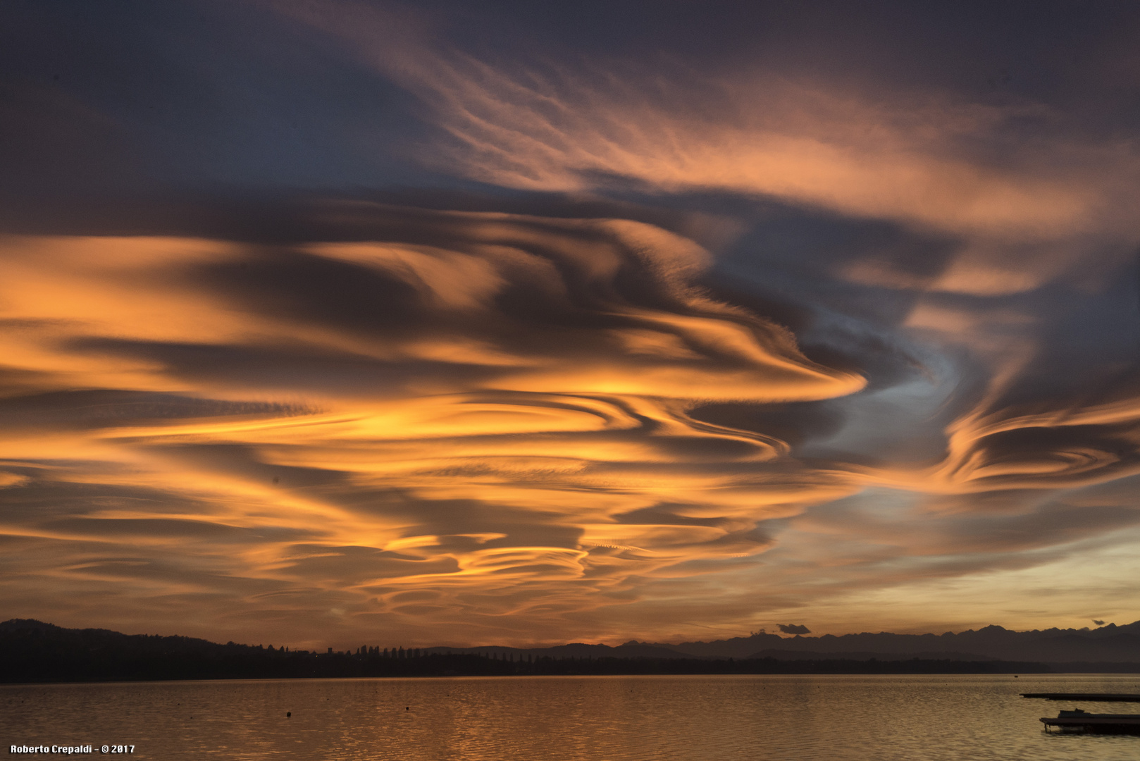 Tramonto, lago di Varese