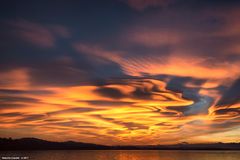 Tramonto, lago di Varese